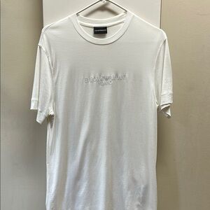 Emporio Armani White Short Sleeve Tee Classic Cotton large